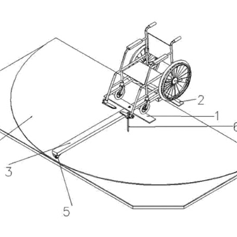 轮椅车最小回旋半径测试台